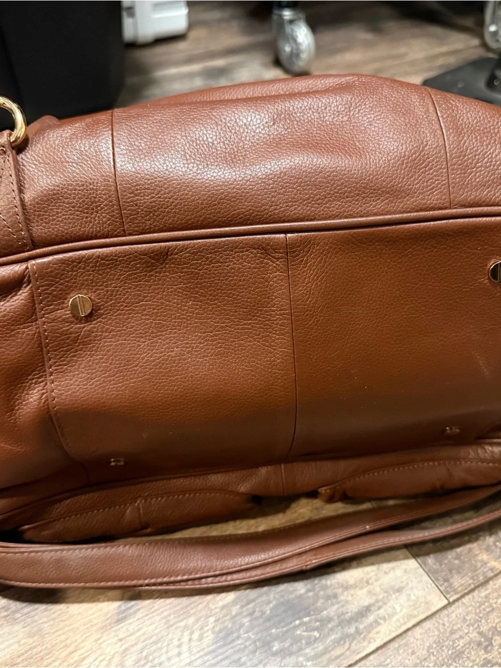 Brown Leather Tote Bag with Red Lining - Classic Women's Handbag lily jade